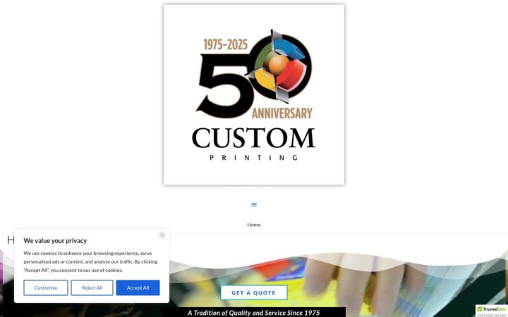 Screenshot of customprintinginc.com