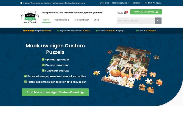 Screenshot di custompuzzels.nl