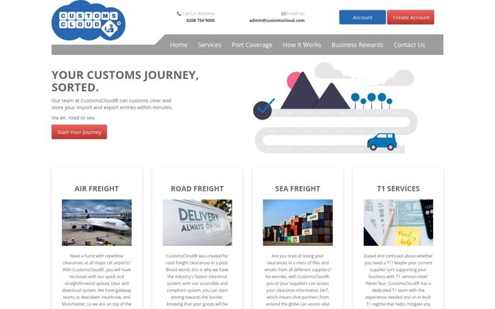 Screenshot of customscloud.com