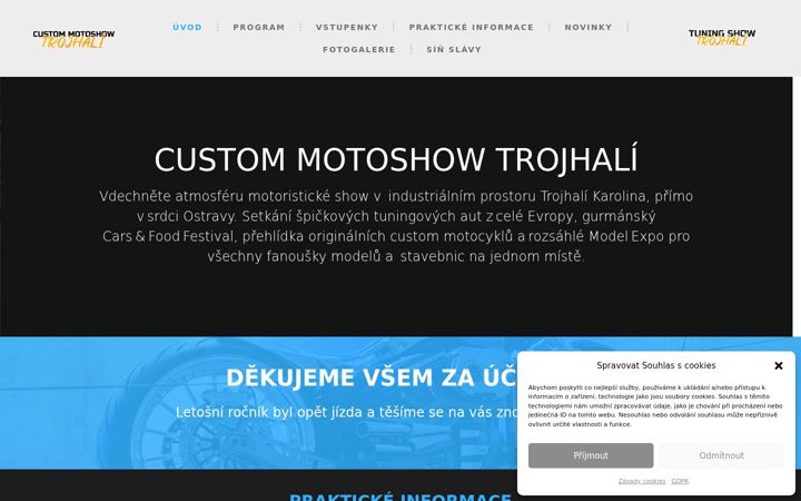 Skärmbild av customshow.cz