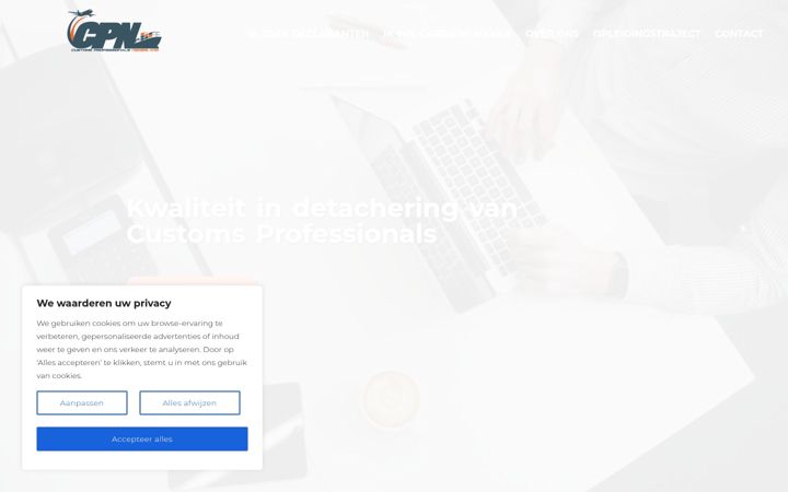 Screenshot di customsprofessionals.nl