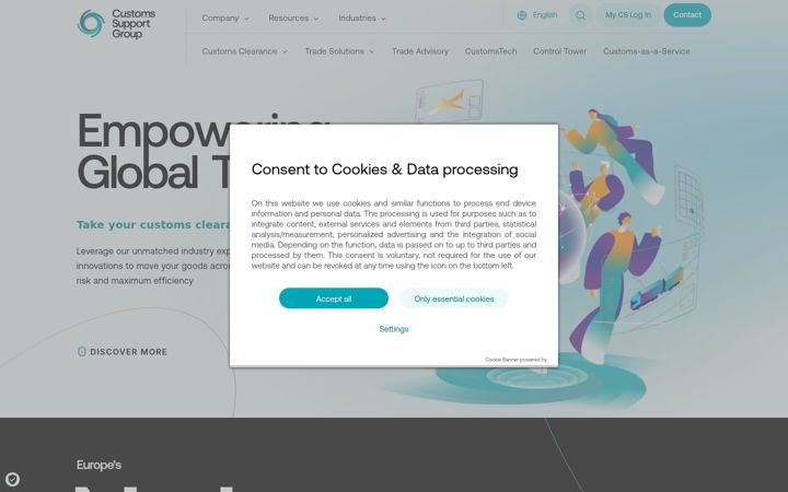 Screenshot van customssupport.fr