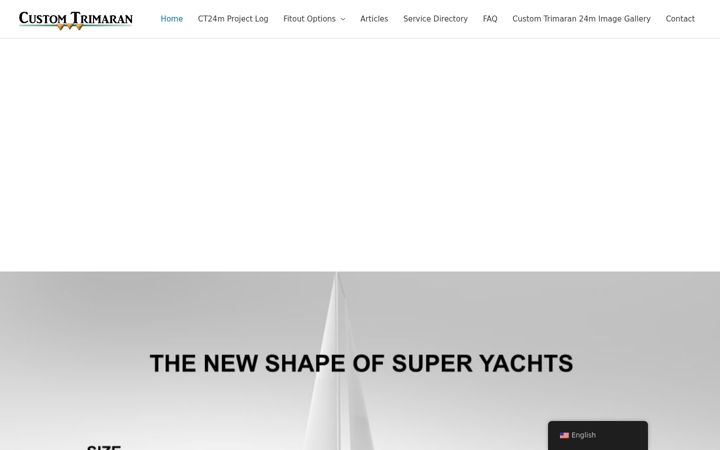 Screenshot of customtrimaran.com