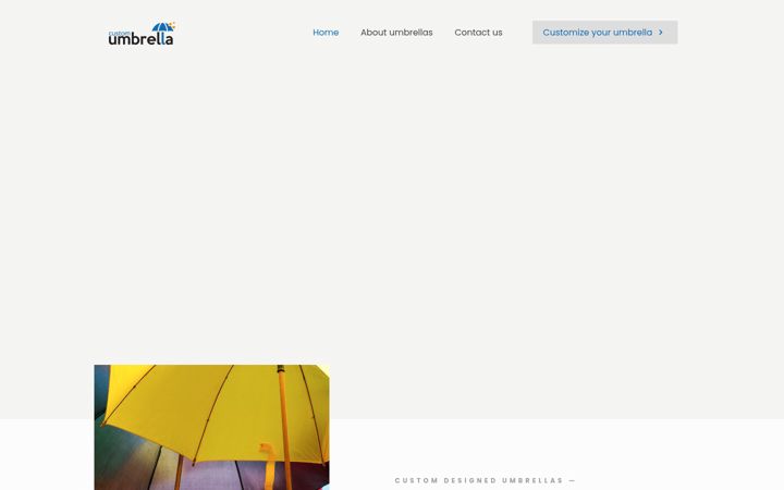 Screenshot of customumbrella.eu