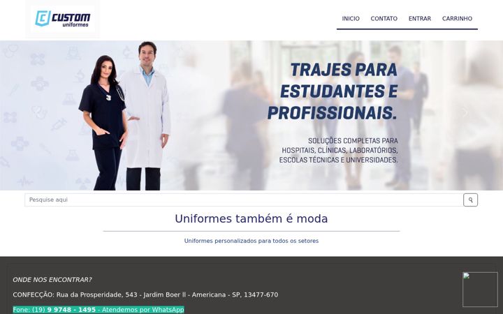 Screenshot of customuniformes.com.br