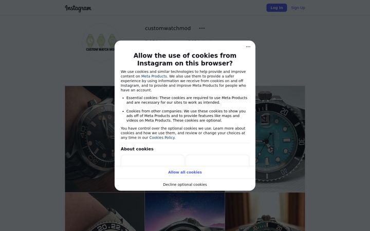 Screenshot of customwatchmod.com