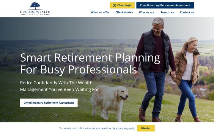 Screenshot of customwealthstrategies.com