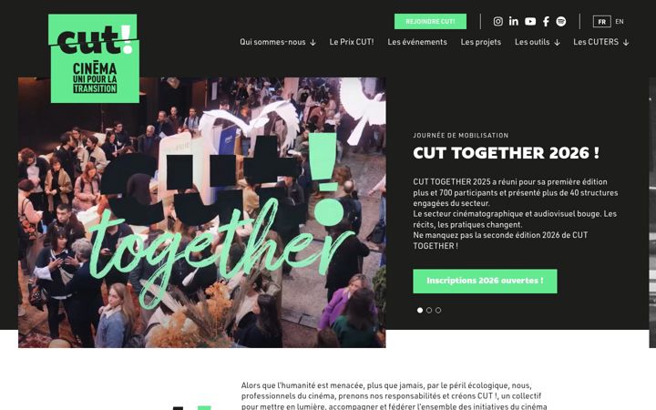 Screenshot van cut-collectif.fr