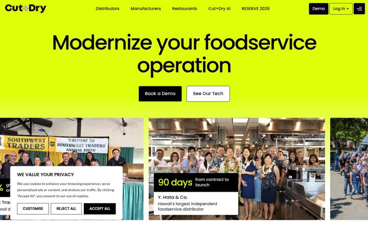 Screenshot of cutanddry.com