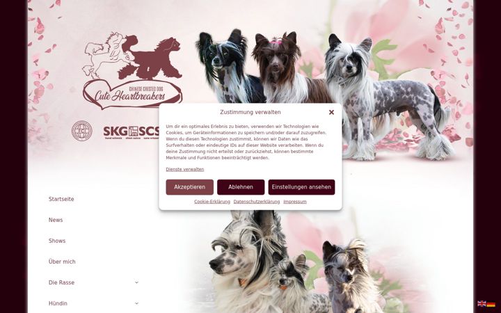 Screenshot of cute-heartbreakers.ch