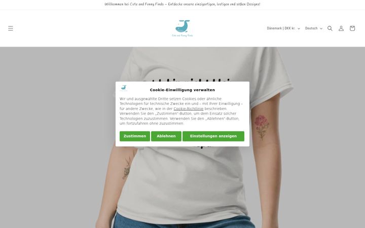 Screenshot of cuteandfunnyfinds.com