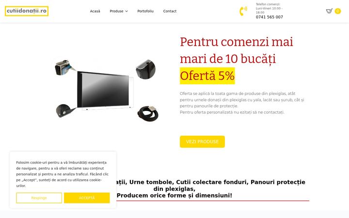 Screenshot of cutiidonatii.ro