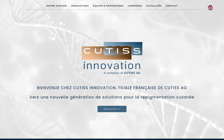Screenshot van cutissinnovation.fr