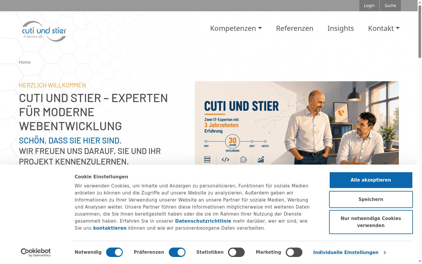 Screenshot tal-banner tal-kunsens muri qabel kwalunkwe interazzjoni