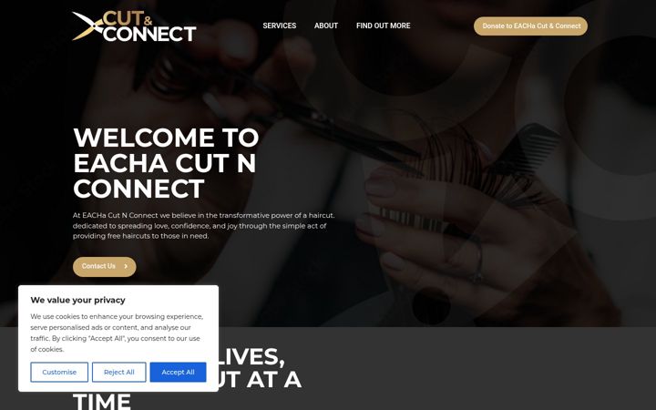 Screenshot of cutnconnect.org