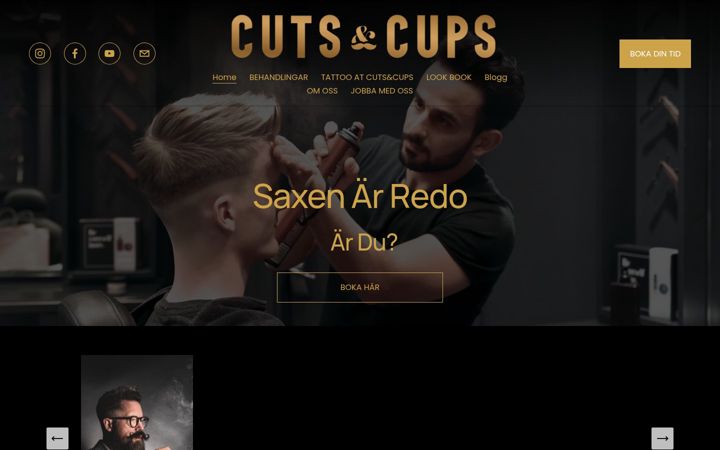 Screenshot of cutsandcups.se