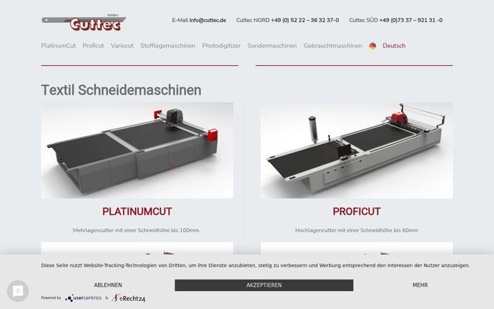 Screenshot of cuttec.de