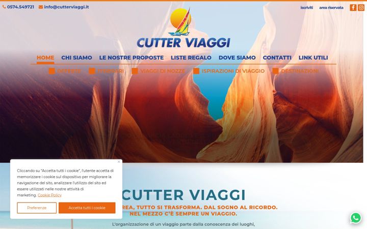 Screenshot of cutterviaggi.it