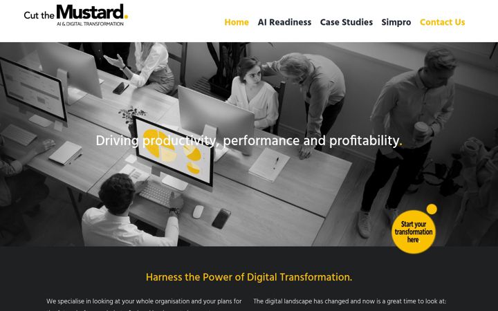 Screenshot of cutthemustarddigital.co.uk