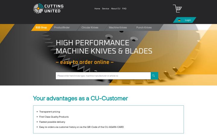 Screenshot του cutting-united.com