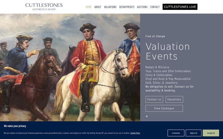 Screenshot von cuttlestones.co.uk