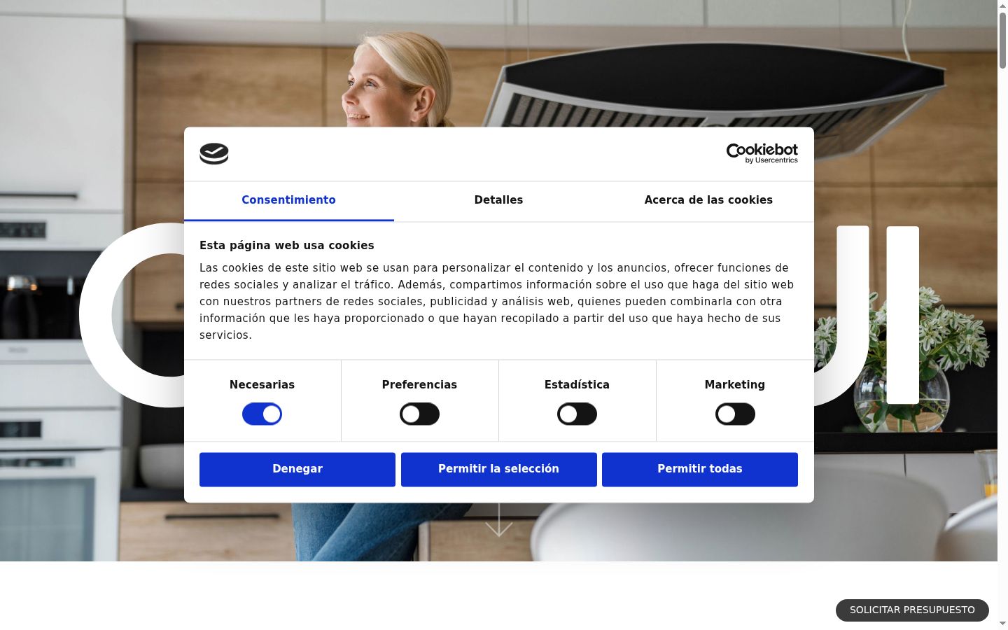 Capture d'écran de la bannière de consentement affichée avant toute interaction