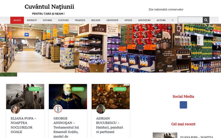 Screenshot of cuvantulnatiunii.ro