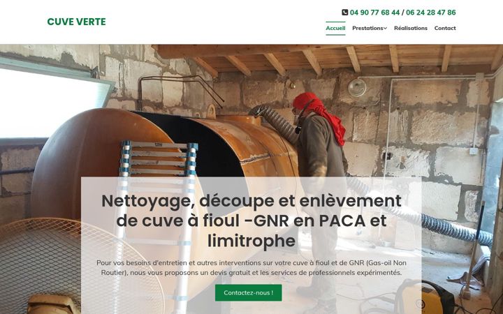 Screenshot of cuve-verte.com