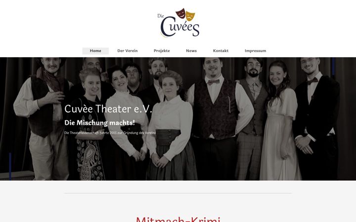 Screenshot of cuvee-theater.de