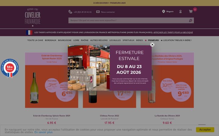 Screenshot van cuvelier-fauvarque.fr