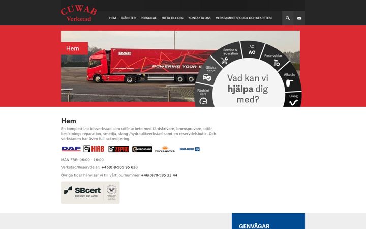 Screenshot of cuwab.se