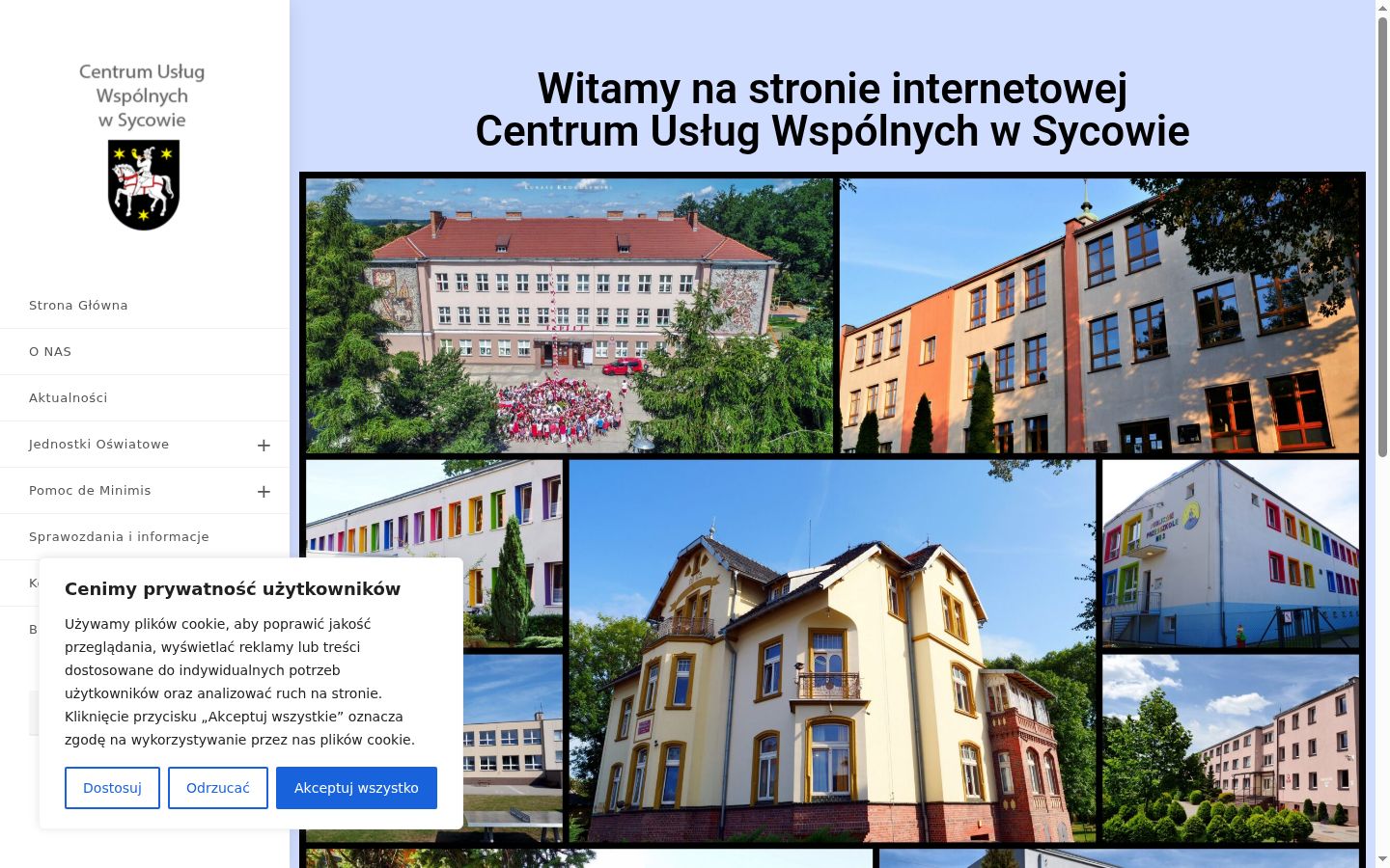 Zrzut ekranu banera zgody wyświetlanego przed jakąkolwiek interakcją
