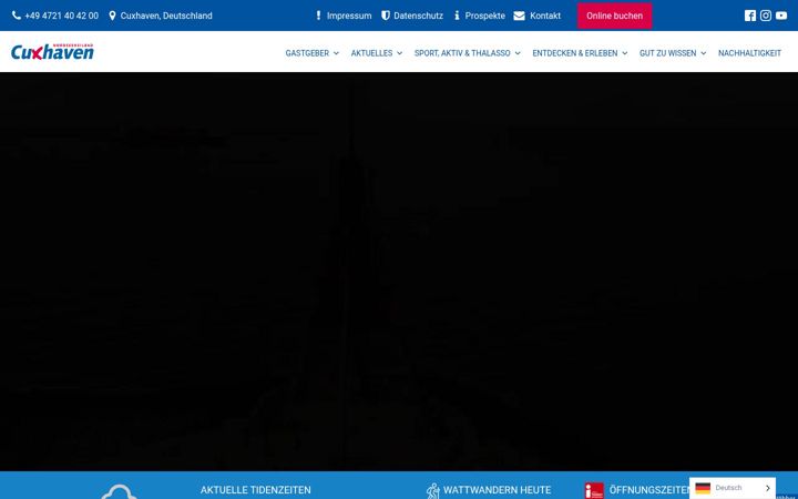 Screenshot of cuxhaven-tours.de