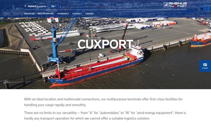 Screenshot of cuxport.de