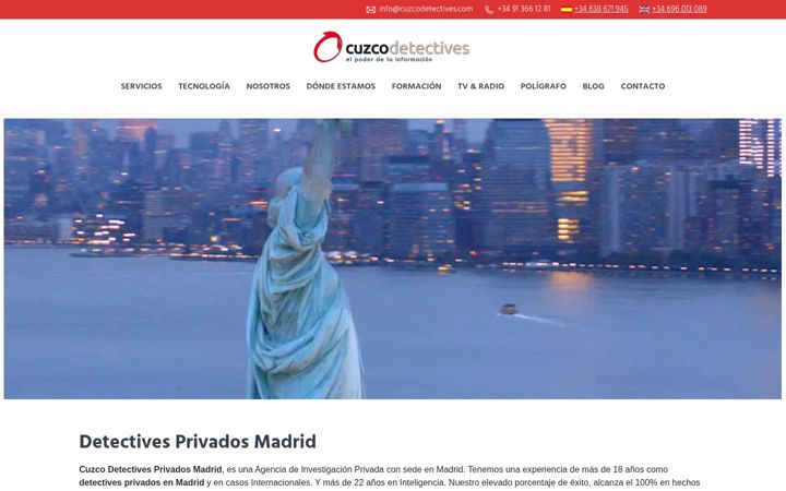Screenshot of cuzcodetectives.com