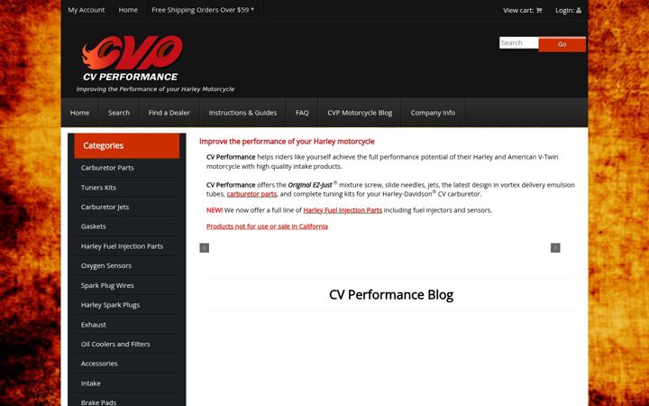 Screenshot of cv-performance.com