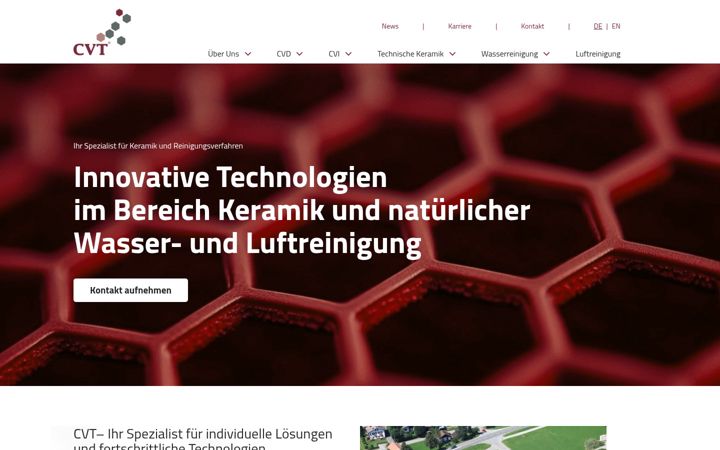 Screenshot of cv-technology.com