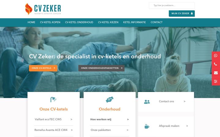 Screenshot di cv-zeker.nl