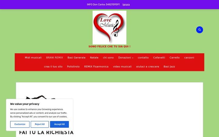 Snimka zaslona za cva-musica.it