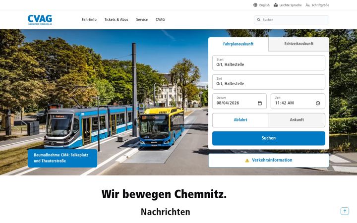 Screenshot of cvag.de
