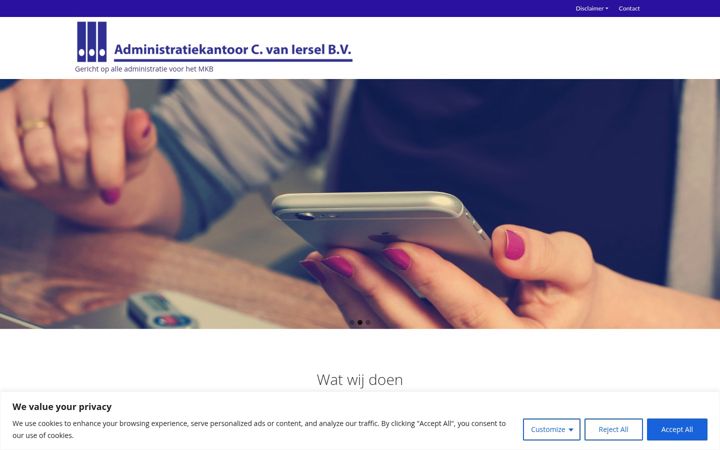 Screenshot of cvaniersel.nl