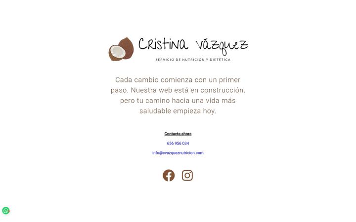Screenshot of cvazqueznutricion.com