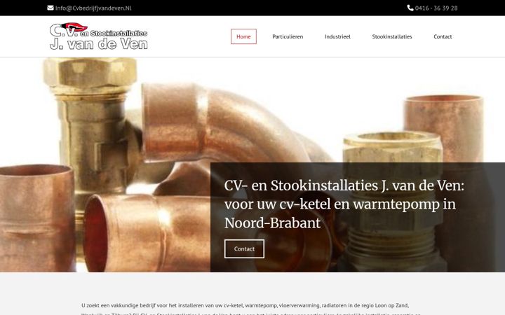 Screenshot of cvbedrijfjvandeven.nl