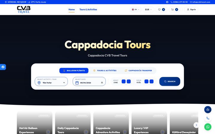 Screenshot of cvbtravel.com