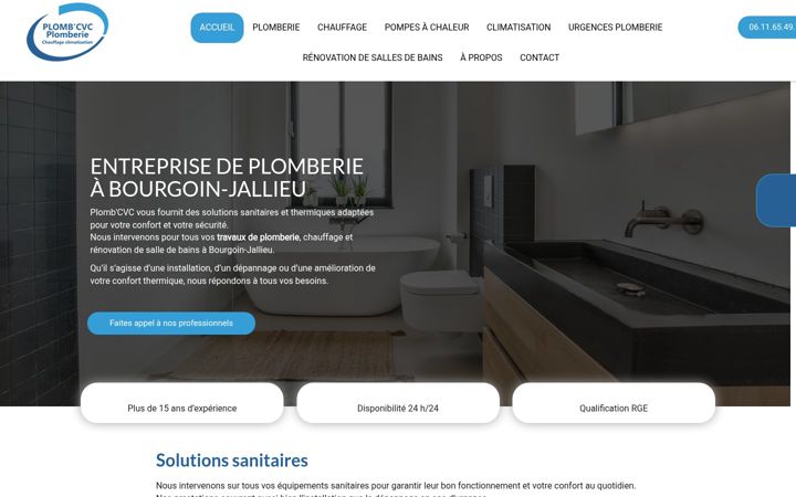 Screenshot van cvc-plombier.fr