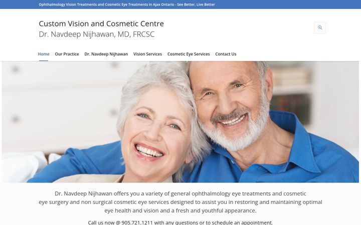 Screenshot of cvcceyes.ca
