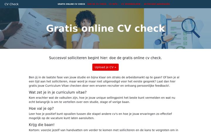 Screenshot of cvcheck.info