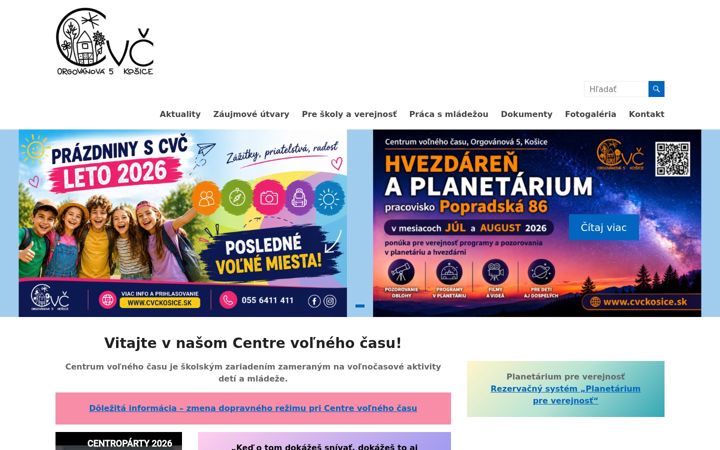 Screenshot of cvckosice.sk