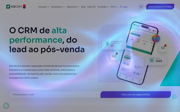 Screenshot of cvcrm.com.br
