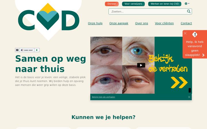 Screenshot of cvd.nl
